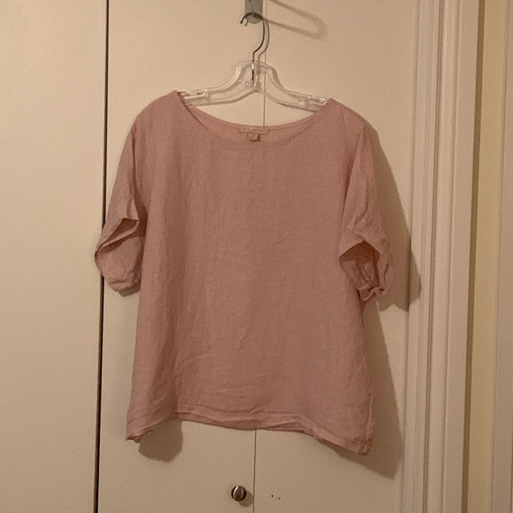 Light Pink Linen Top